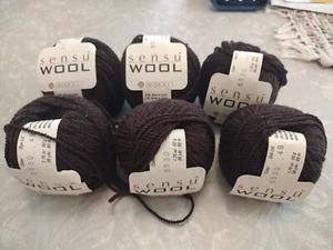 Lot Of 6 BERROCO Sensu Wool Yarn - 50g/96yd Each, Color 6530 Brown New - Picture 1 of 4