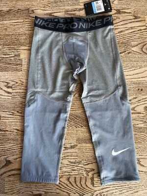 Nike Pro Dri-Fit мальчиков колготки, серый, новый с Ярлыками - Изображение 1 из 4