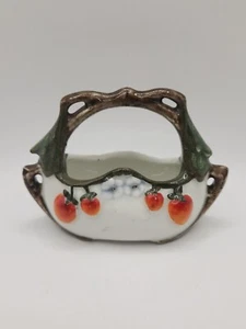 Meissen Vase Antique China Porcelain Basket 4x3" - Picture 1 of 7