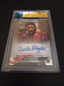2018 CURTIS BLAYDES Topps UFC CHROME ROOKIE RC 1ST AUTO REFRACTOR FA-CBL MNT 9.5