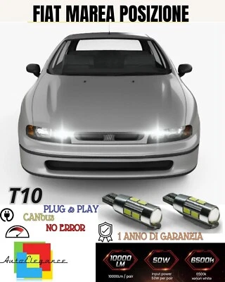 Par Luces Ubicación 10 LED para Fiat Marea T10 W5W Canbus No Avería Luces 6000K - Imagen 1 de 2