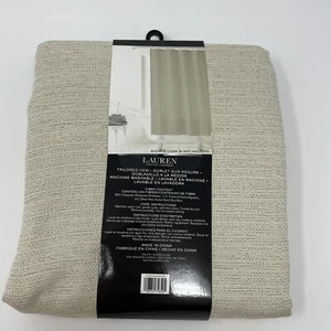 Lauren Ralph Lauren Beige Natural Textured Fabric Shower Curtain  70x72 - Picture 1 of 5