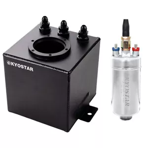 Serbatoio sovratensione carburante Swirl alluminio nero 2 L AN6 raccordi con pompa carburante esterna 044 - Foto 1 di 8