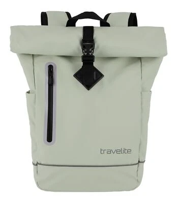 travelite Basics Roll-Up Backpack Plane Rucksack Rucksack Light Green hellgrün - Bild 1 von 4