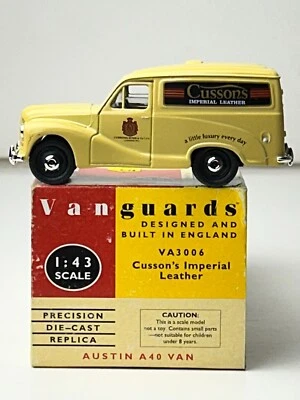 Vanguard 1:43 Scale Diecast Austin A-40 Panel Van Cusson's Leather with Box - Image 1 of 4