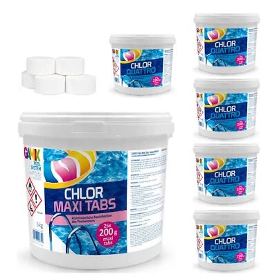 Chlortabletten Multifunktion Quattro Tabs 3in1 Pool Pflege Schwimmbad Chlor 30Kg - Bild 1 von 3