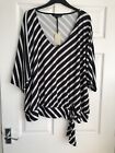CAPSULE Size UK 20 Black & White Striped Top NEW WITH TAGS