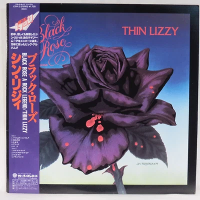 THIN LIZZY - Black Rose (A Rock Legend) 1983 Reissue Japan LP NM - insert & OBI - Image 1 of 4