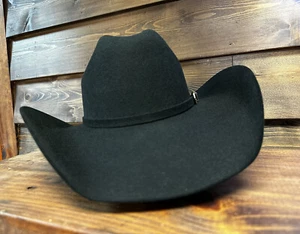 Genuine 100% Felt Fine Wool 6X Western Hat Aspen Black-5723 - Picture 1 of 5