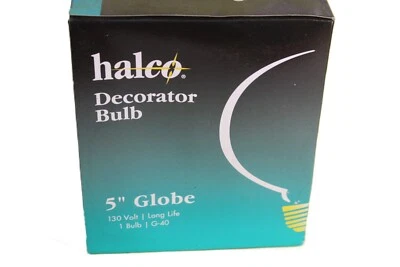 2 Pack Halco 100G40/CL Clear Globe Bulb 120V 100W G40 Medium E26 Base Dimmable - Image 1 of 3