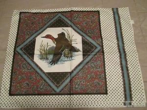 NUOVO Paisley WILD DUCK pannello tessuto Cranston VIP cuscino o trapunta lotto di 4 pannelli - Foto 1 di 2