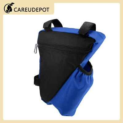 Bolsa de cuadro triangular para bicicleta con portabotellas Bolsa de almacenamiento para ciclismo Azul Artículo de 1 Foto 1 de 4