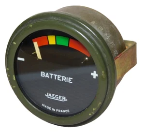 Voltmeter 28V battery tester instrument BATTERIE Jaeger France panel meter [R1] - Imagen 1 de 14