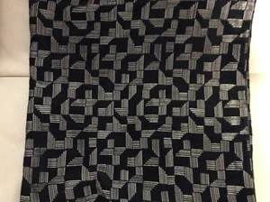 West Elm Cut Geo Chenille Jacquard Square Pillow Cover New! 20x20 Black - Picture 1 of 1