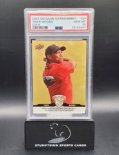 2021 Upper Deck Dated Moments Gold Tiger Woods PSA 10 Short print