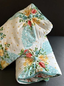 Pioneer Woman Vtg Floral Pintuck Pillow Shams Set of 2 Standard Size 20"x26” - Picture 1 of 24
