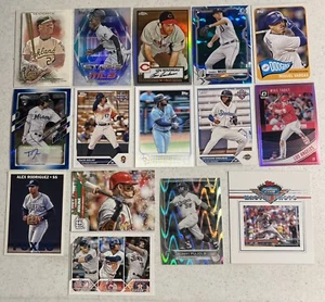 15 Card Baseball Lot Rookies, Prospects, HOF, Judge, Trout, Auto, Colored. - Picture 1 of 1