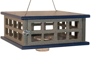 JCs Wildlife Recycled Poly Lumber Caged Platform Bluebird Feeder - Picture 1 of 11