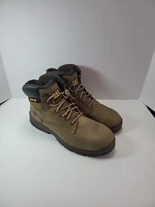 CAT Caterpillar P91268 Men's Sz 14 Mobilize Alloy Toe Fossil Leather Work Boots - Picture 1 of 13