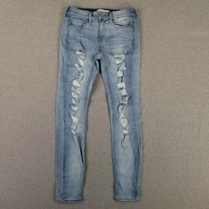 Mudd Jeans Size 7 Low Rise Skinny Light Wash Stretch Distressed Soft Denim - Picture 1 of 10