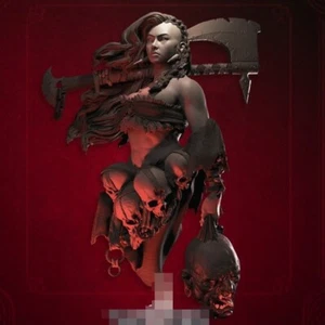 Busto modellino resina 1/10 VENTO DEL NORD tema fantasia guerriera donna non assemblato - Foto 1 di 6