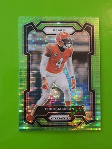 2023 Panini Prizm #52 Eddie Jackson Chicago Bears Neon Green Pulsar Prizm - Bild 1 von 2