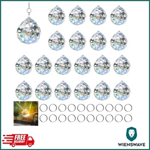 Kristallglaskugel 20 Stück Kristall Anhänger Deko Kristall Sonnenfänger RHQFDM - Bild 1 von 11