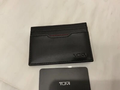 NUEVO Clip para Dinero Tumi con Estuche para Tarjetas - 100% Cuero Napa - NEGRO SÓLIDO Foto 1 de 4