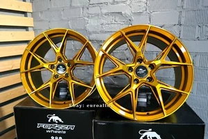 4 x 19 Inch 5x112 FORZZA OREGON Style Doré Ambre Roues : Pour BMW Audi - Photo 1 sur 12