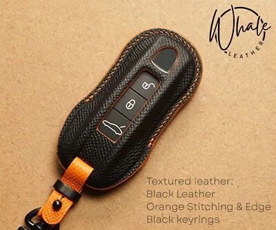 Porsche key fob case cover, keyless remote protector, Porsche leather fob cover - Image 1 of 4