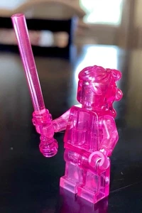 Lego Star Wars Minifigur Prototyp REY JEDI transparent PINK - Bild 1 von 3