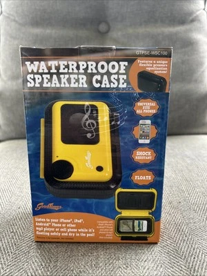Estuche Impermeable Altavoz Teléfono Celular Amarillo Flotante MP3 iPod 3.5mm Conectores GoodTimes Foto 1 de 4