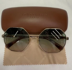 Longchamp Brown Geometric Ladies Sunglasses LO106S 713 W/ Case and Cloth - Picture 1 of 15