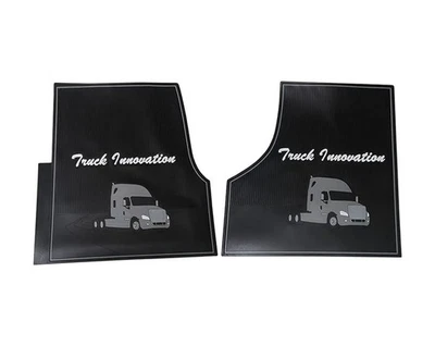 FT615 For 2008-2017 Freightliner Cascadia Std Trans 2pc Rubber Front Floor Mats - Image 1 of 4