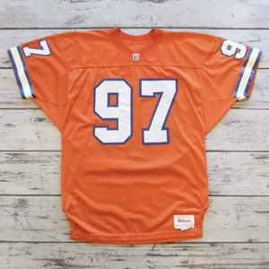 Vintage 90s Denver Broncos Football Jersey by Wilson Authentic Sewn Orange Crush - Picture 1 of 14