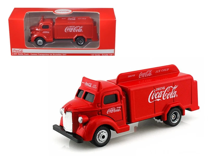 1947 Coca Cola Delivery Bottle Truck Red 1/87 Diecast Model by Motorcity Classic - Image 1 of 1