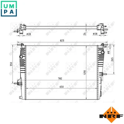 RADIATOR ENGINE COOLING 53965 FOR D4F 744 1.1L K4M866/858/R858/848 1.6L 4cyl - Image 1 of 4