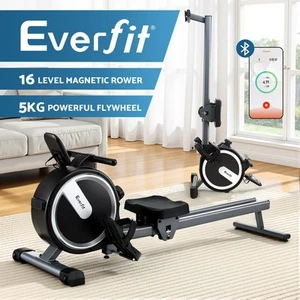 Everfit 16 Level Magnetic Rowing Machine for Home with App Connect Black - Picture 1 of 8