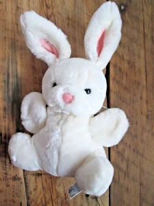 Peluche pupazzo vintage Russ Bungy coniglietto coniglio peluche bianco rosa naso - Foto 1 di 7