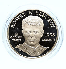 1998 S UNITED STATES US JUSTICE Robert F Kennedy Proof Silver Dollar Coin i96387