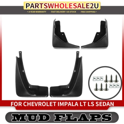 4 piezas protectores contra salpicaduras delanteros y traseros rueda para Chevrolet Impala 2014 2015 2016 sedán Foto 1 de 4