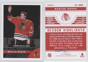 2013-14 Score Season Highlights Red Back Marian Hossa #586 HOF