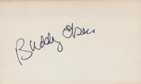 Buddy Ebsen signed 3x5 card Vintage Cover