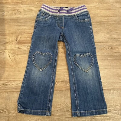 mini Boden girls jeans, size 4Y, hearts - Image 1 of 4