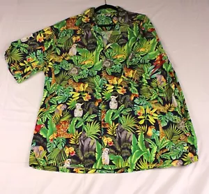Camisa Hawaiana Manga Corta Estampado Selva ALOHA REPUBLIC XL ¡Leer! - Imagen 1 de 11