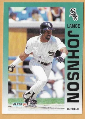 LANCE JOHNSON CHICAGO WHITE SOX #87 - FLEER NM-MT 1992 - Image 1 of 2