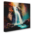 Waterfall Impressionism Canvas Wall Art Print Framed Picture Decor Dining Room
