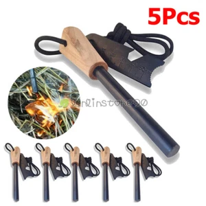 5Pcs Emergency Fire Starter Flint & Steel Striker Bushcraft Waterproof Survival - Picture 1 of 16