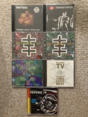 THROBBING GRISTLE/PSYCHIC TV CD LOT OF 7 GENESIS P. RARE AND LIKE NEW CONDITION Foto 1 de 4