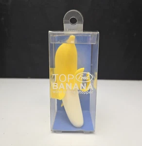 Fred Top Banana Wine Bottle Stopper Silicone Novelty Gag Gift NEW in Box - Picture 1 of 9